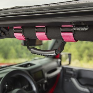 Jeep CJ Grab Handles - Front - Rugged Ridge - Ultimate - Pink - `55-`20